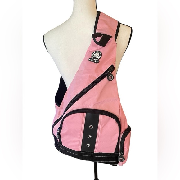 CROCS Pink & Black Sling Backpack - Picture 2 of 8
